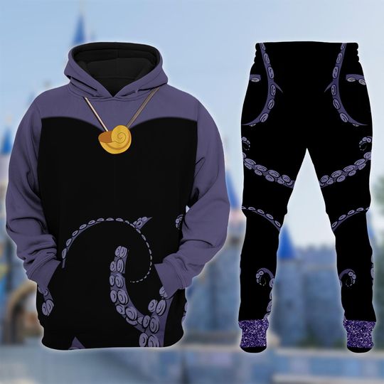 The Little Mermaid 3D Shirt, Ursula Villain Octopus Women Costume Cosplay Hoodie, Halloween Costume Tee, Family Group Sweatshirt
