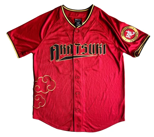 Narutoo Jersey Mens Medium Shippuden Akatsuki Baseball Jersey BoxLunch Exclusive