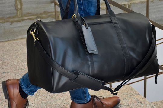 Leather Weekender Bag - Men's Travel & Gym Duffel