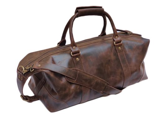 Men's Leather Duffel Bag - Birthday Gift for Husband & Boyfriend