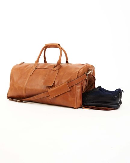 Men's Leather Duffel - Groomsmen & Best Man Wedding Gift