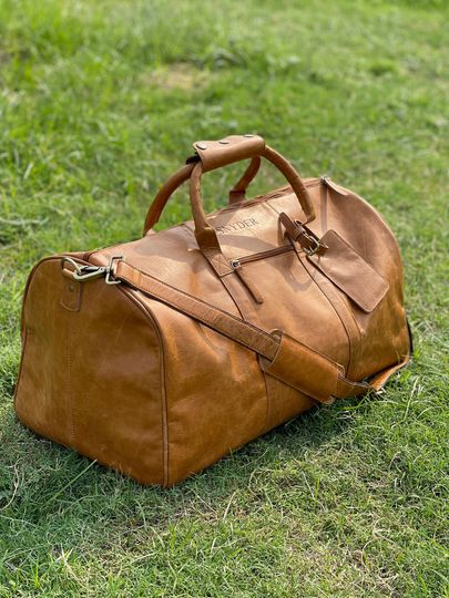 Personalized Leather Duffle - Groomsmen Gift