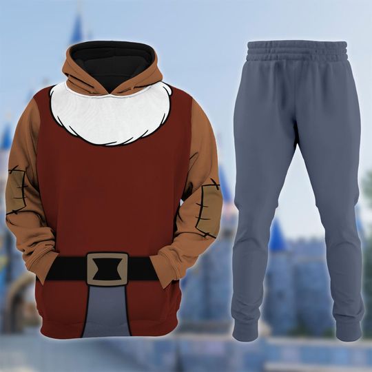 Snow White and Seven Dwarfs Costume Cosplay 3D Hoodie, Happy Dwarfs Halloween Costume Shirt, Princess Cosplay 3D Group Matching Tee