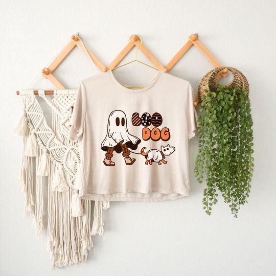 Boo Dog Crop Top, Halloween Monster Dog Crop Top, Ghost Dog Crop Top, Funny Halloween Crop Top, Horror Crop Top, Halloween Fall Crop Top
