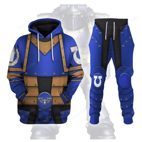 Pre-Heresy Ultramarines Legion In Mark II Crusade - Costume Cosplay Hoodie Joggers Sets