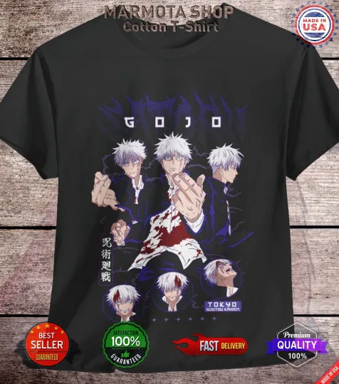 Gojo Satoru Jujutsu Satoru T-Shirt Sukuna Anime Japanese Tee Shirt Manga JJK