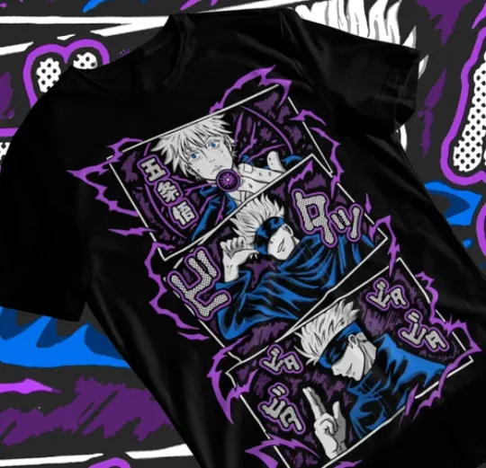 Gojo Satoru T-Shirt Jujutsu Satoru Sukuna Anime Manga Shirt Soft Tee All Sizes