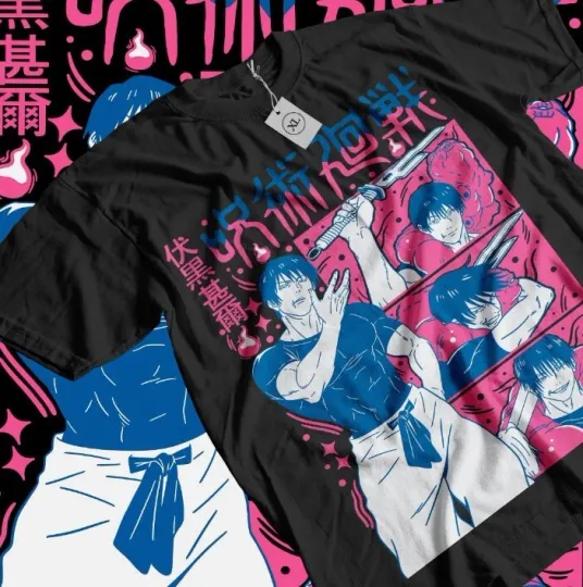 Fushiguro Toji T-shirt Jujutsu Satoru Anime Horror Gifts Short Sleeve All Size