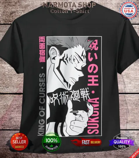 Sukuna Ryomen Jujutsu Satoru T-Shirt Gojo Satoru Anime Japanese Tee Shirt JJK