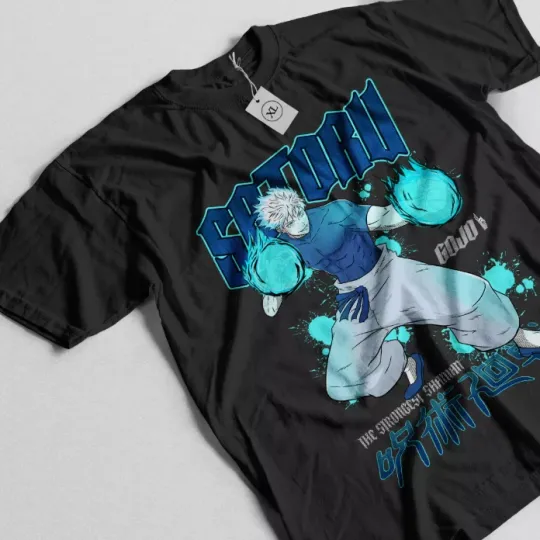 Gojo Satoru T-Shirt Jujutsu Satoru Mahito Horror Anime Funny Gift Shirt All Size