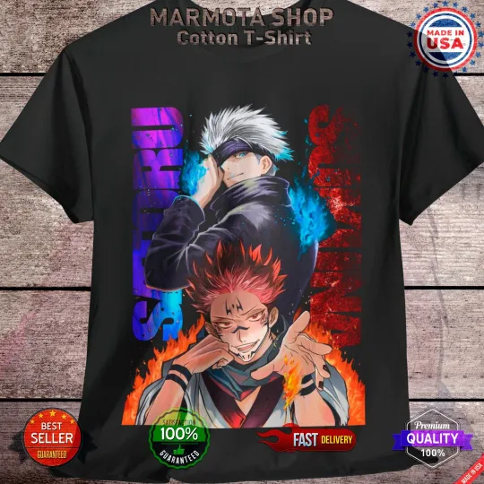 Gojo Satoru Jujutsu Satoru T-Shirt Sukuna Anime Japanese Tee Shirt Manga JJK All