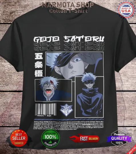 Gojo Satoru Jujutsu Satoru T-Shirt Sukuna Anime Japanese Tee Shirt Manga JJK