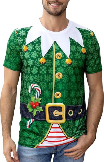 Mens Novelty Christmas Graphic T-Shirt