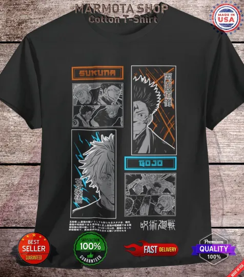 Gojo Satoru Jujutsu Satoru T-Shirt Sukuna Anime Japanese Tee Shirt Manga JJK