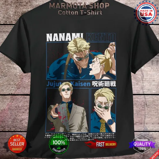 Nanami Kento Jujutsu Satoru T-Shirt Gojo Satoru Anime Japanese Tee Shirt JJK All
