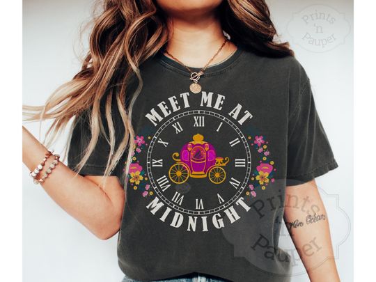 Meet me at midnight shirt Cinde's carriage t-shirt women's vacation tee