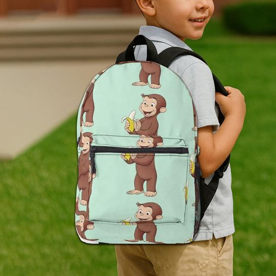 Personalized Kids Backpack, Curious George Backpack, Fun Cartoon Backpack