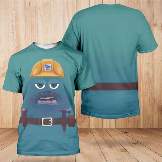 Fritz T-Shirt, Inside Out Character Shirt, Mind Worker Outfit, Halloween Party Costume, Disney Cosplay Sweatshirt, Pixar Movie Hoodie