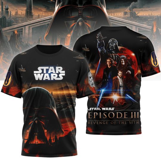 Star Wars Episode III Revenge Of The Sith 20th Shirt, Anakin Skywalker, Darth Vader, Jedi, Star Wars Chosen One Revenge Of The Sith