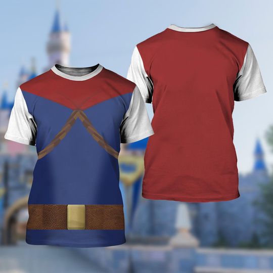Snow White Prince 3D Costume Shirt, Halloween Costume For Family Group Shirt, Princess And Friends Tee, Prince Cosplay Matching Shirts