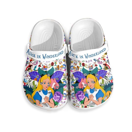 Alice In Wonderland Disney Clogs, Cartoon Slippers, Cartoon Clogs Shoes