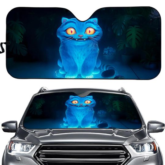 Derpy Tiger Car Sunshade, Kpop Demon Hunters Car Cover, Demon Couple Shade, Kpop Movie Lovers Car Decor, Kpop Demon Hunters Sunshade