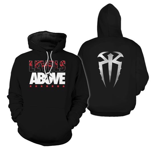 Roman Reigns Levels Above Pullover Hoodie - Black