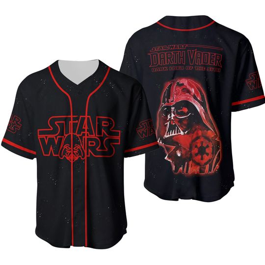Darth Vader Jersey, Star Wars Darth Vader Dark Lord Of The Sith Baseball Jersey, Anakin Skywalker Jersey For Men, Disney Movie Outfits