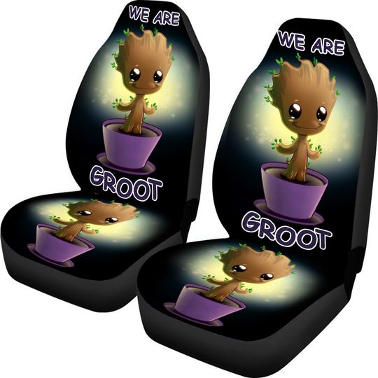 Cute Baby Groot We Are Groot Car Seat Covers, Mother's Day, Father's Day, Gift Car Seat Covers, Disney Car Seat Covers, Car Seat Protector, Car Seat Cover