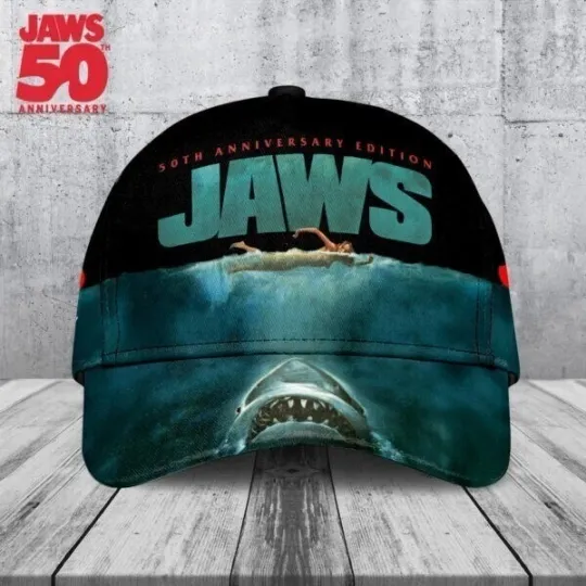 Jaws 50th Anniversary Unisex Classic Cap Adults Hat Lovers Gift