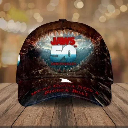 Jaws 50th Anniversary Unisex Classic Cap Adults Hat Lovers Gift