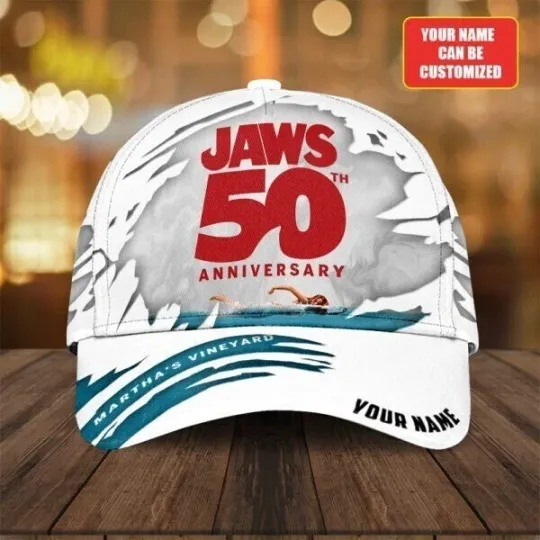 Personalized Jaws 50th Anniversary Unisex Classic Cap Adults Hat Lovers Gift