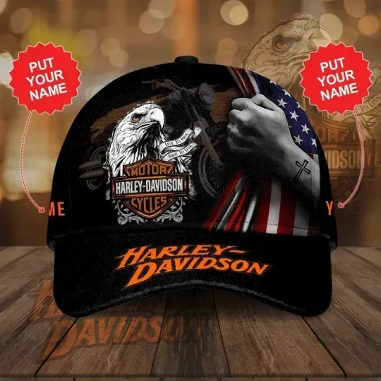 Personalized Harley Motor Racing Davidson Sport Unisex Classic Cap Lovers Gift