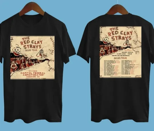 HOT! The Red Clay Strays Tour 2025 Black Cotton All T-Shirt Gift Fans