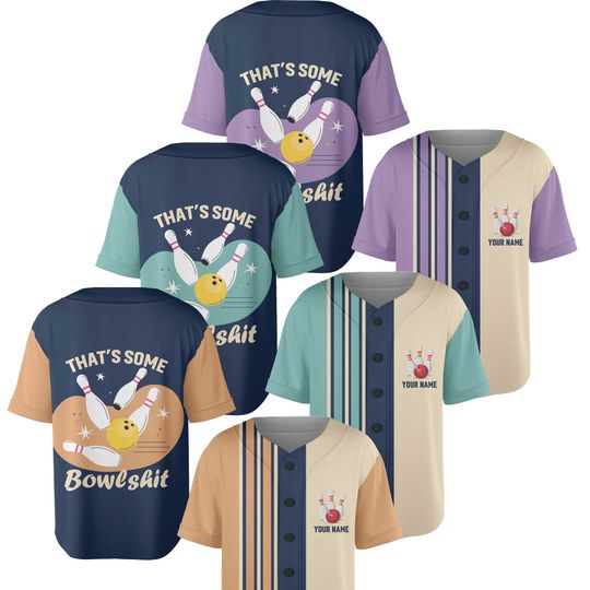 Personalized Bowling Baseball Jersey, Bowling Team Shirt, Gift For Bowling Team