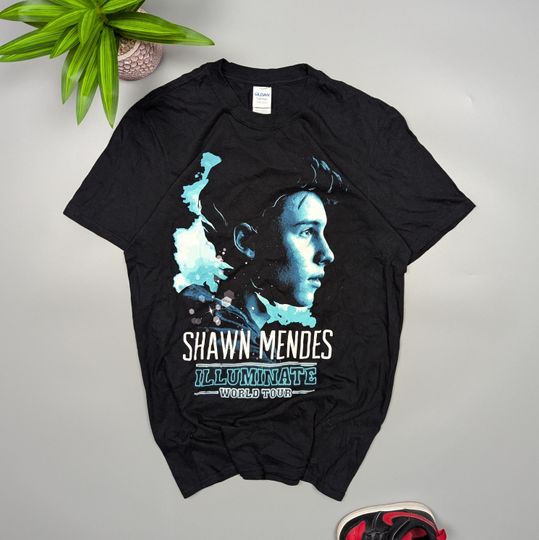 Shawn Mendes Illuminate World Tour Graphic T-Shirt Adult Medium
