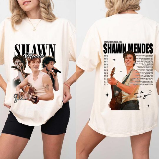 Shawn Mendes Tour 2025 PNG, On The Road Again Shirt Design
