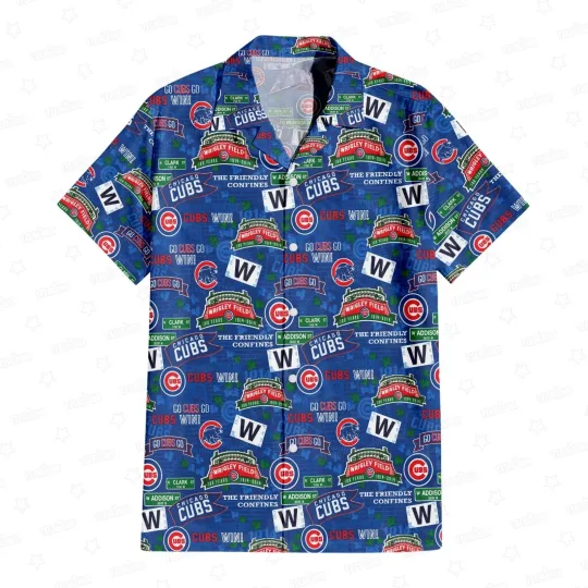 Chicago C.u.b.s Wrigley Field Hawaiian Shirt, Gift for Fan
