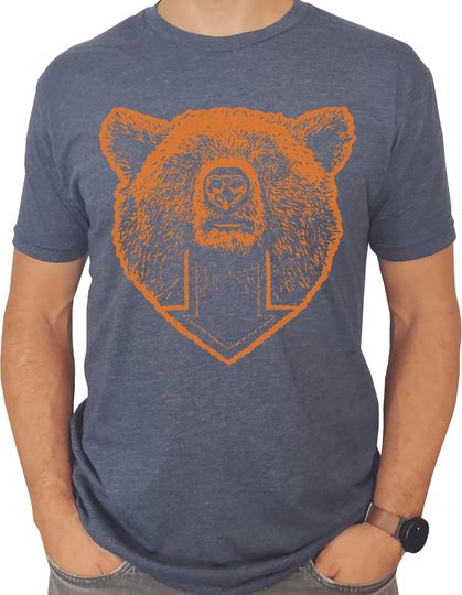 Bear Down Hand-Drawn Hand Printed T-Shirt