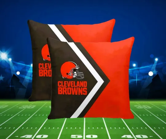 Cleveland Browns Throw Pillow, Gift For Football Lover