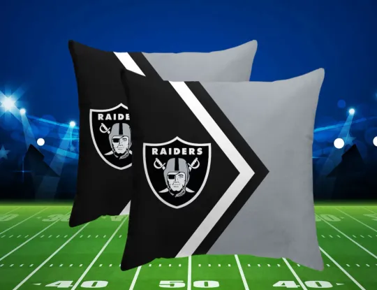Raiders Throw Pillow, Gift For Football Lover