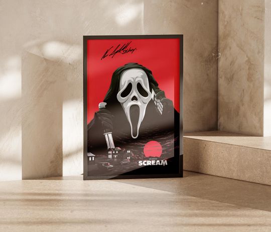 Scream Movie Poster Ghostface Wall Art Horror Home Decor Halloween Room Decoration Wes Craven Classic