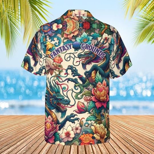 FG Flower Dragon Hawaiin Shirt