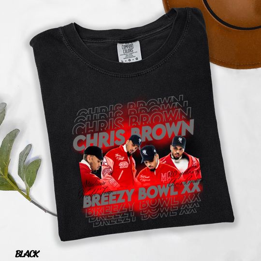 Chris Brown Breezy Bowl XX T-Shirt, Chris Brown Album Shirt, Chris Brown Fan Gift, Chris Brown Merch Shirt, Cb Tour 2025 Shirt