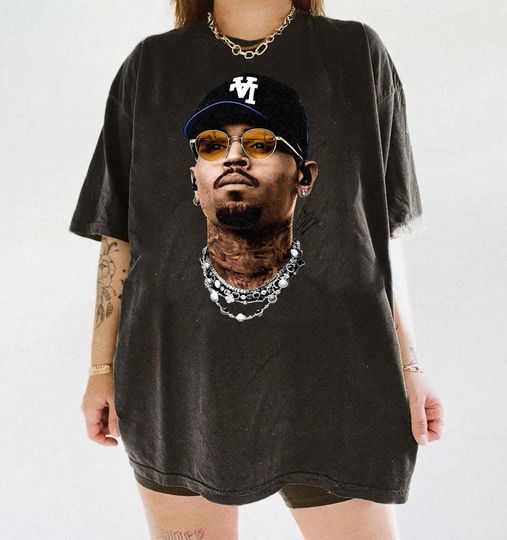 Chris Brown Breezy Bowl XX Tour 2025 Graphic Tee, Chris Brown Big Face T-Shirt, Chris Brown Fan Gift, Chris Brown Merch Shirt, Cb Tour 2025