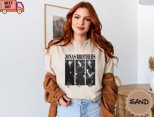 Jonas Brothers Fan Shirt, Retro Jonas Brothers Tour Shirt, Band Collage Graphic Tee  Pop Band Concert Shirt, Jonas Brother Merch