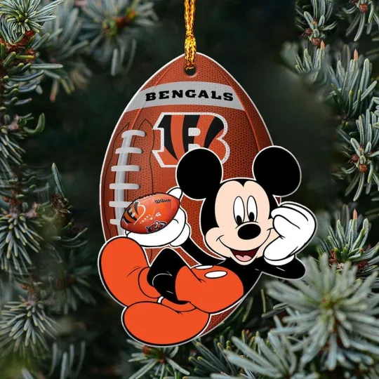 Cincinnati Football Team Bengals Christmas Ornament Gift Decor