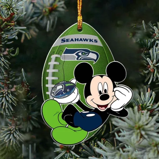 Seattle Football Team Seahawks Christmas Ornament Gift Decor