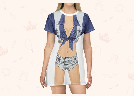 Texas Cowgirl Loungewear T-shirt Dress | Easy Costume, Fun Loungewear, Unique Gift