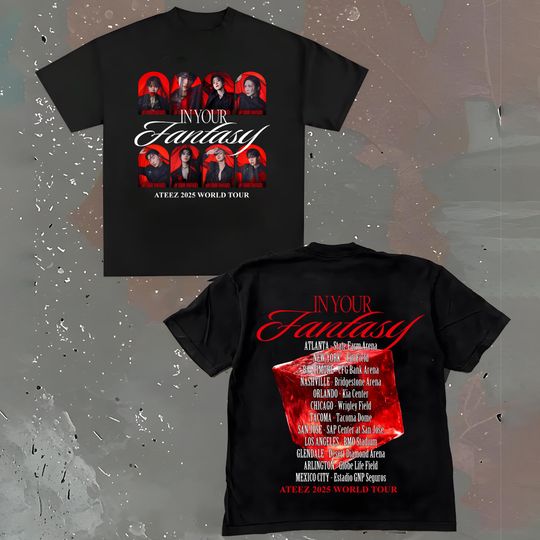 Ateez 2025 World Tour in Your Fantasy Shirt, Ateez World Tour 2025 in North America Shirt, ATEEZ Golden Hour pt3 Shirt, Ateez Lemon Drop